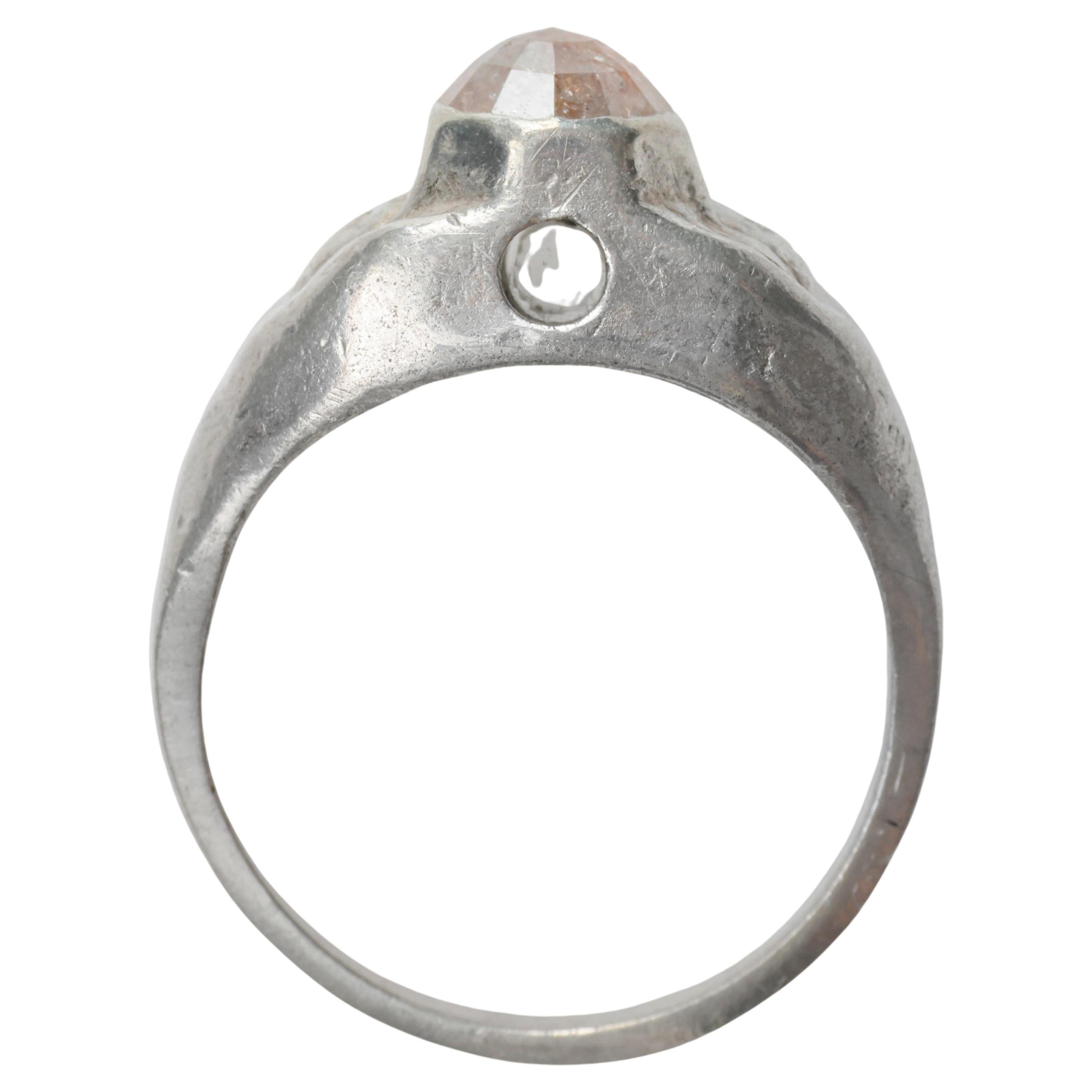 Diamond Stanhope Ring in Aluminum For Sale