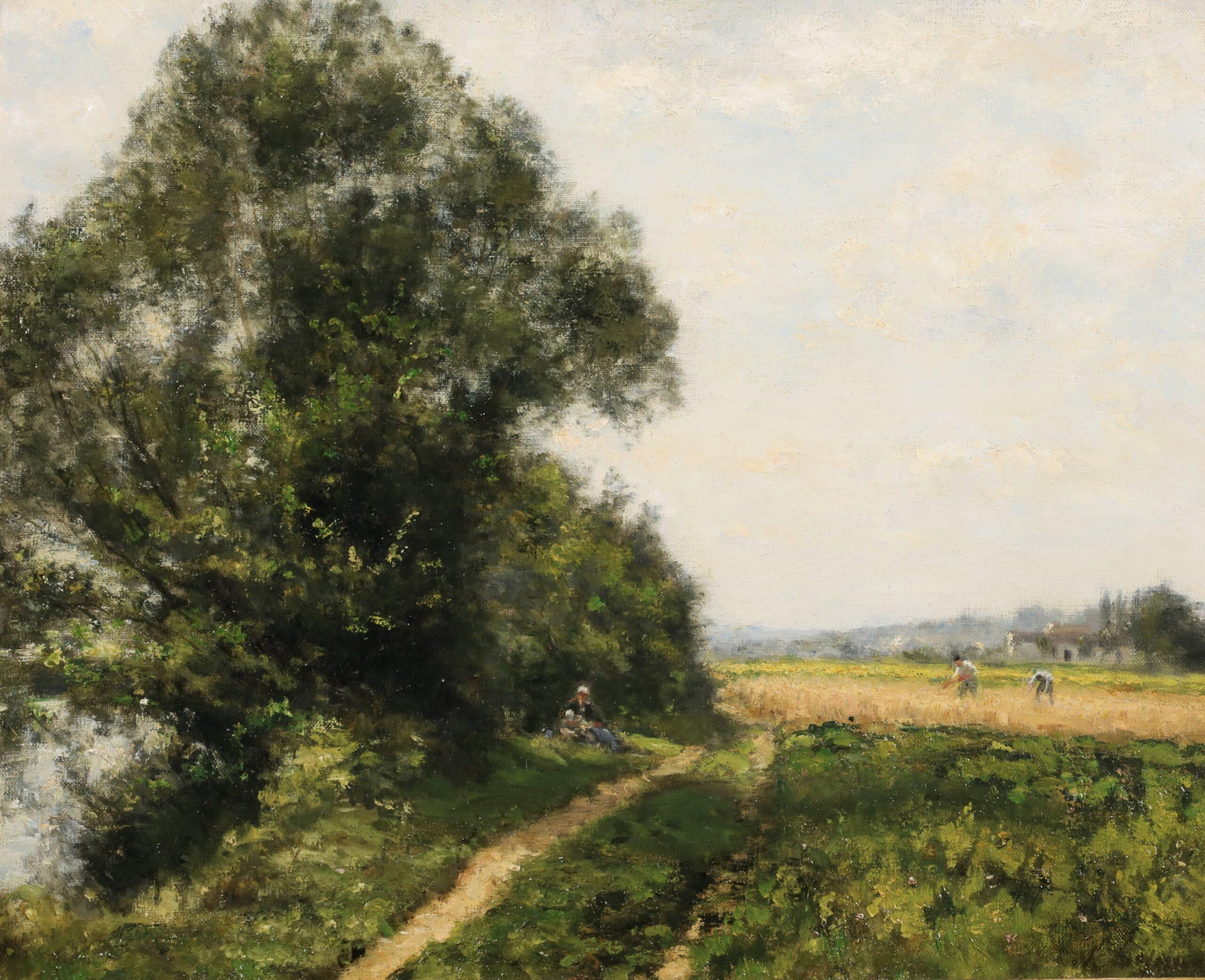 La Fernaison – Impressionistische Landschaft, Ölgemälde von Stanislas Lepine – Painting von Stanislas Victor Édouard Lépine