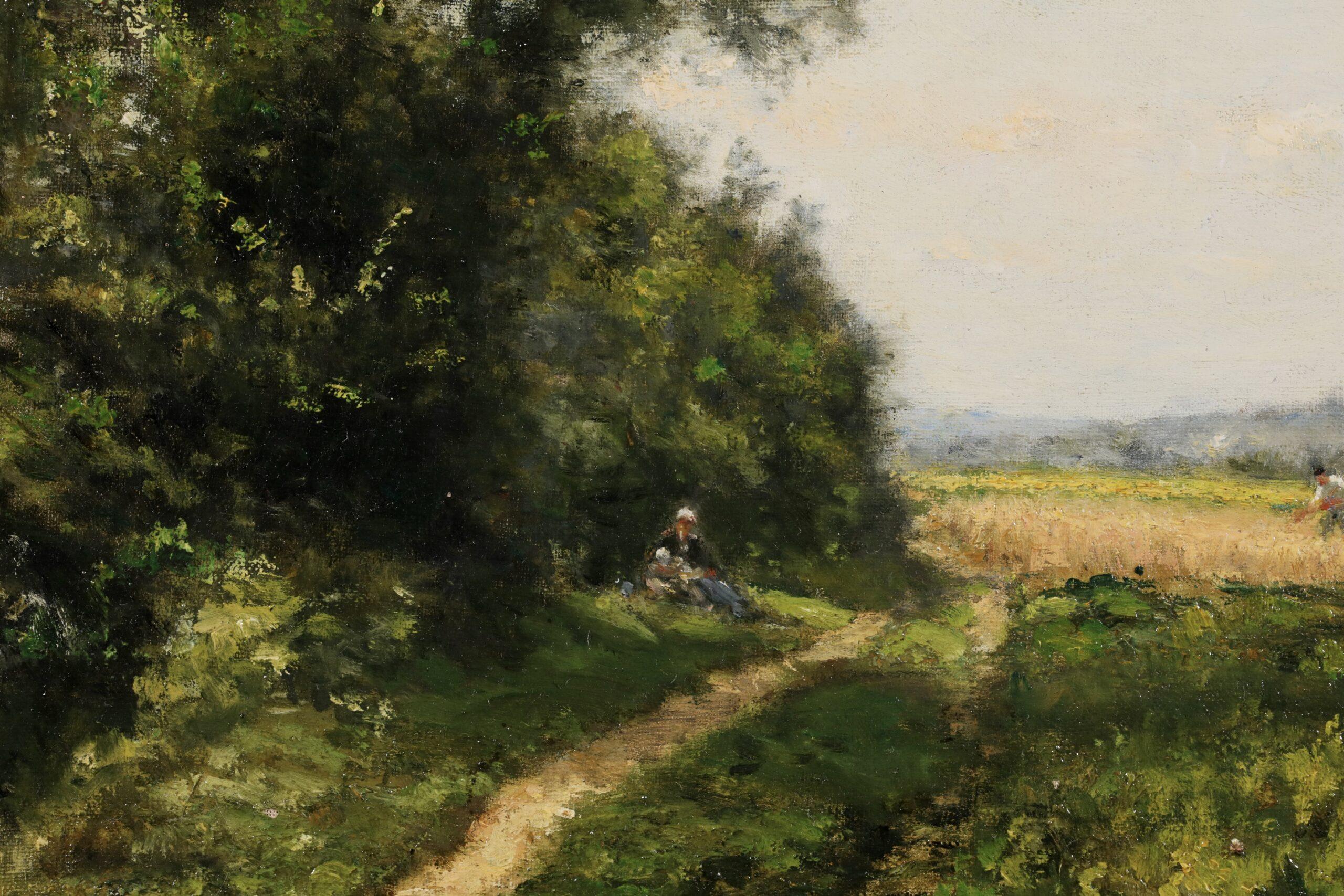 La Fernaison – Impressionistische Landschaft, Ölgemälde von Stanislas Lepine im Angebot 3