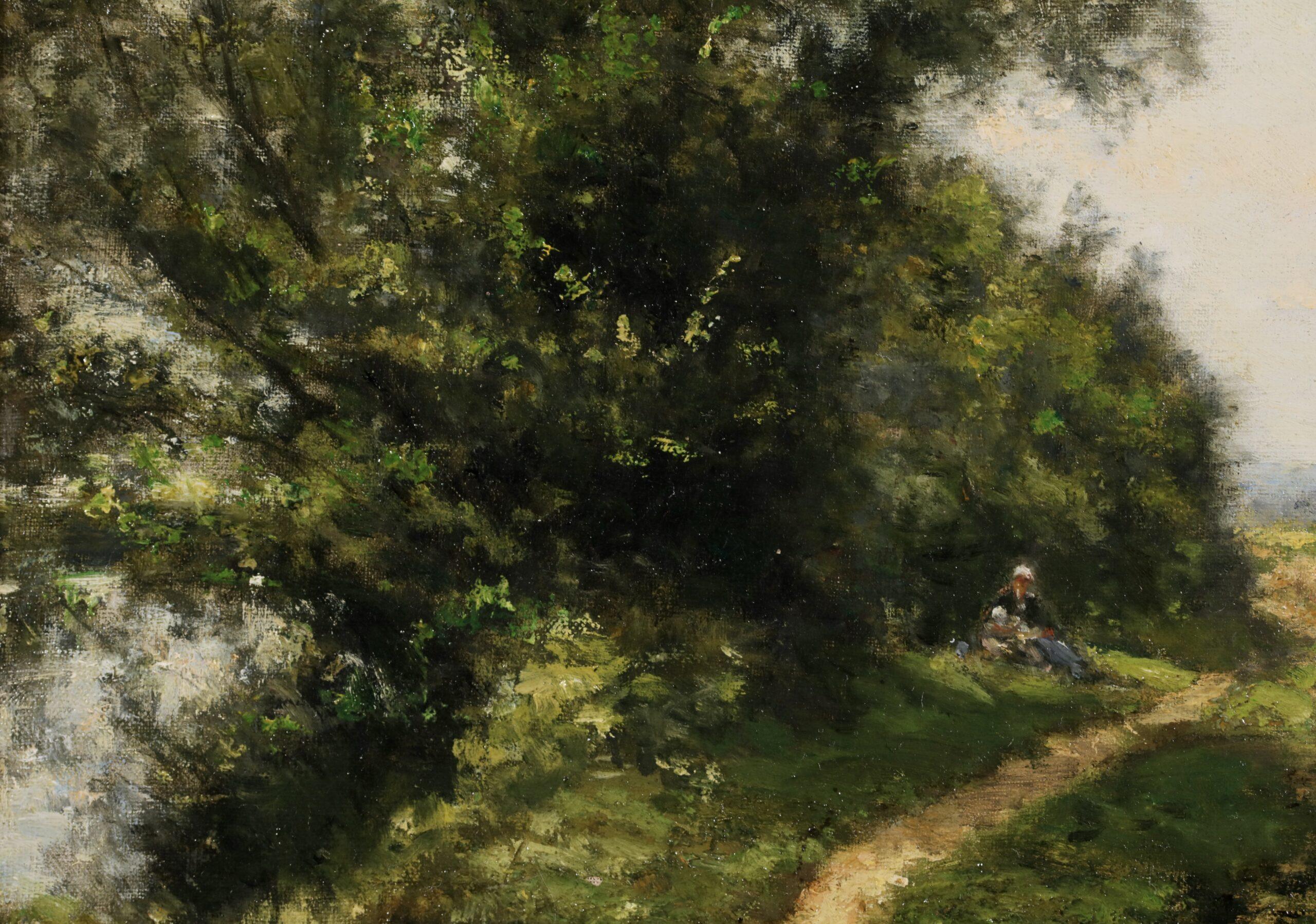 La Fernaison – Impressionistische Landschaft, Ölgemälde von Stanislas Lepine im Angebot 4