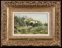 La Maison Blanche - Paesaggio impressionista dipinto a olio da Stanislas Lepine
