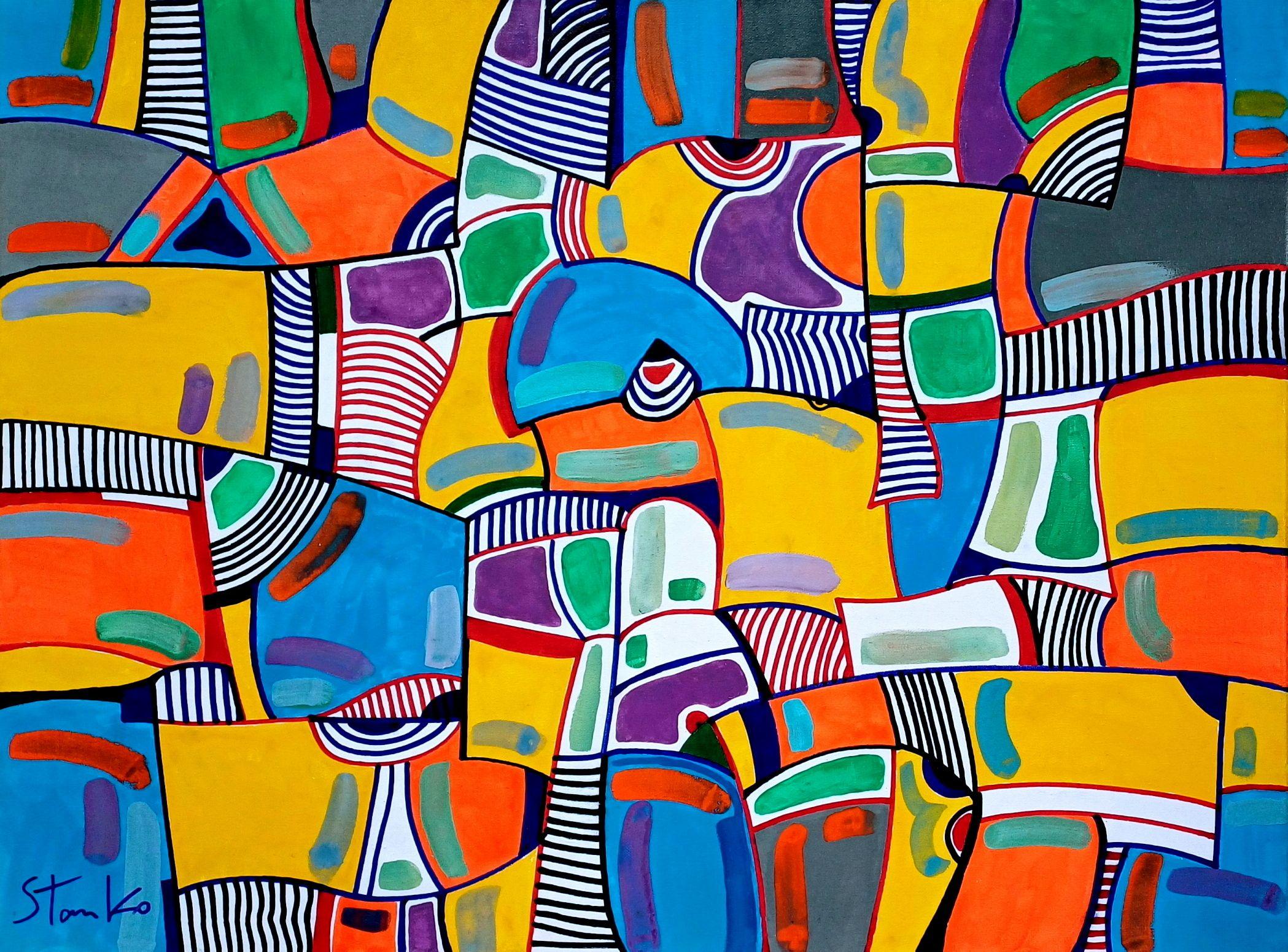 Juego de imaginación-IV, Pintura, Acrílico sobre lienzo