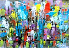 Just rainy-LVII, Gemälde, Acryl auf Papier