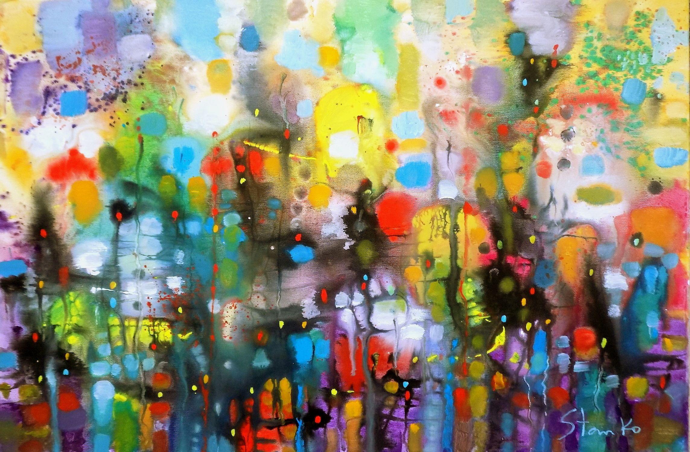Just rainy-XXXVIII, Gemälde, Acryl auf Leinwand