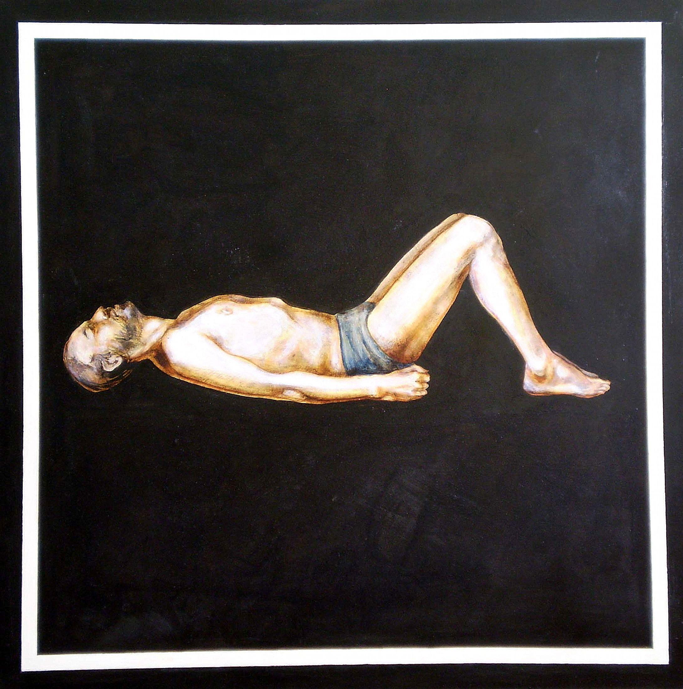 Porträt-II (gefördert,PKF-Stipendium, NY,2003), Gemälde, Acryl auf Holzplatte