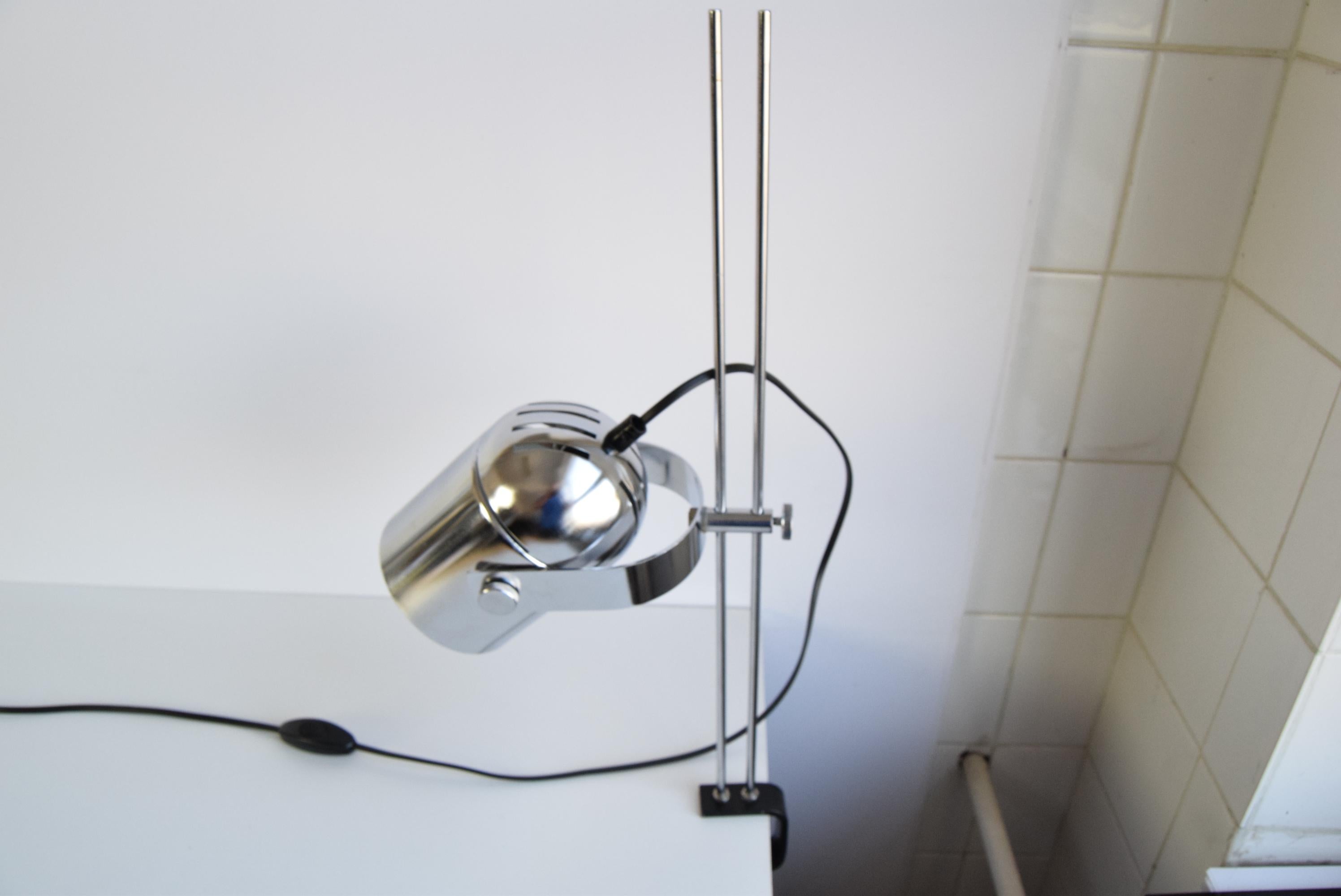 Lampada da tavolo cromata Stanislav Indra, Cecoslovacchia, anni '70. in vendita 3