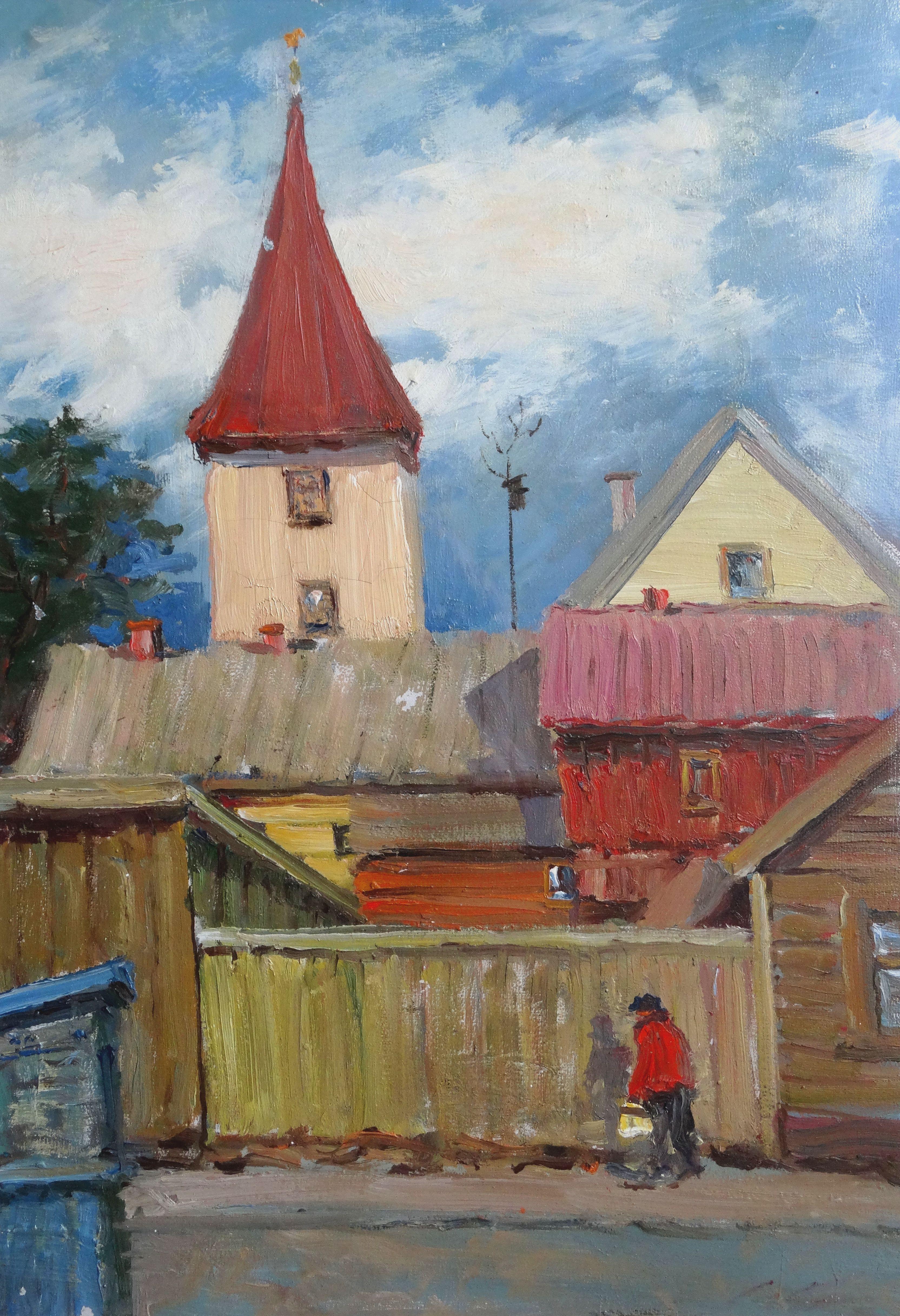 Tukums  1976, oil on board, 47.5x33.5 cm