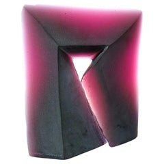 Stanislav Libensky et J. Brychtova SCULPTURE DIAGONALE ABSTRACT EN VERRE COULÉ C.C. 1992