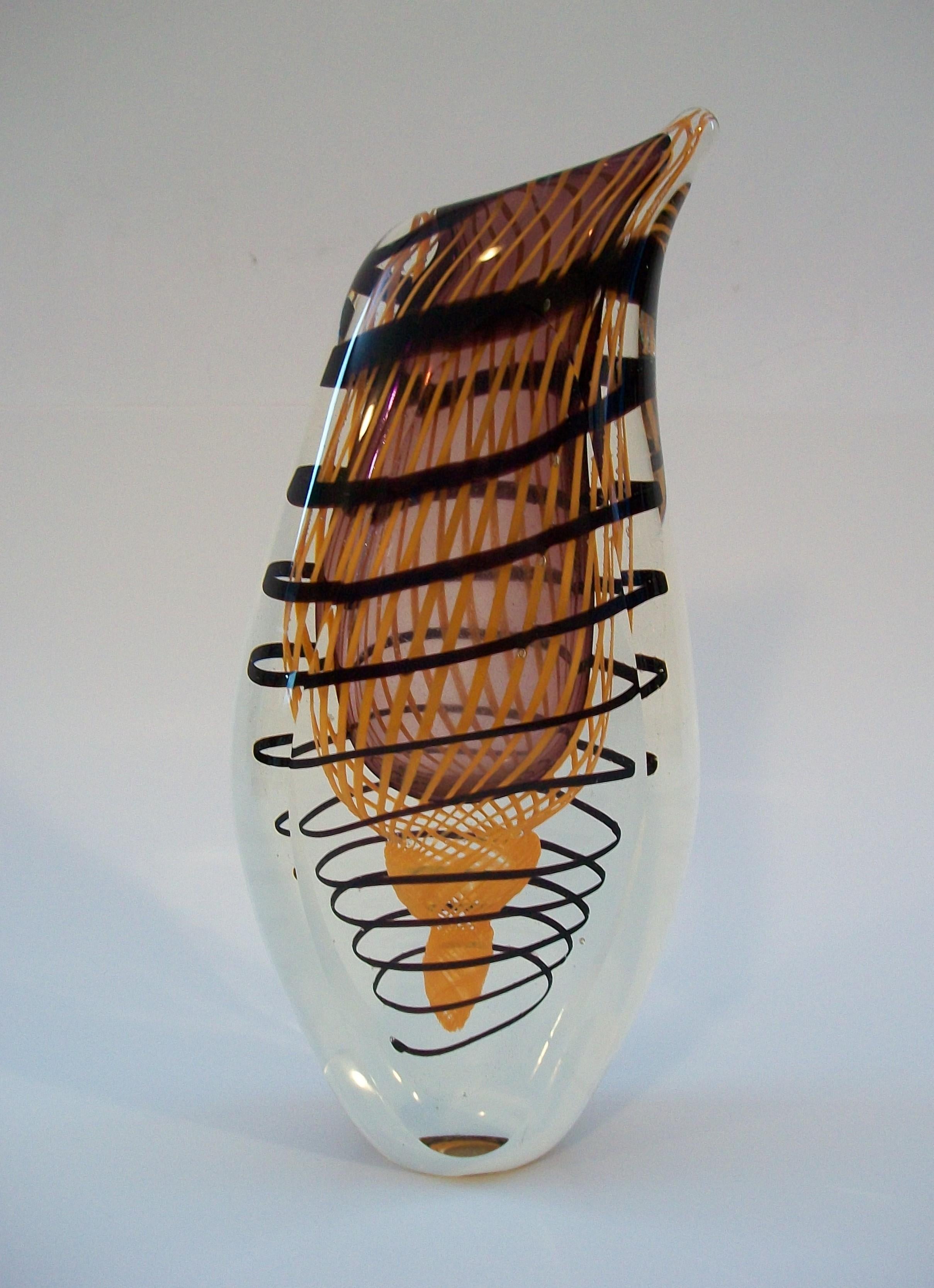 Hand-Crafted STANISLAV LIBENSKY (Attributed) - Czech Art Glass Vase - Unsigned - Circa 1970's
