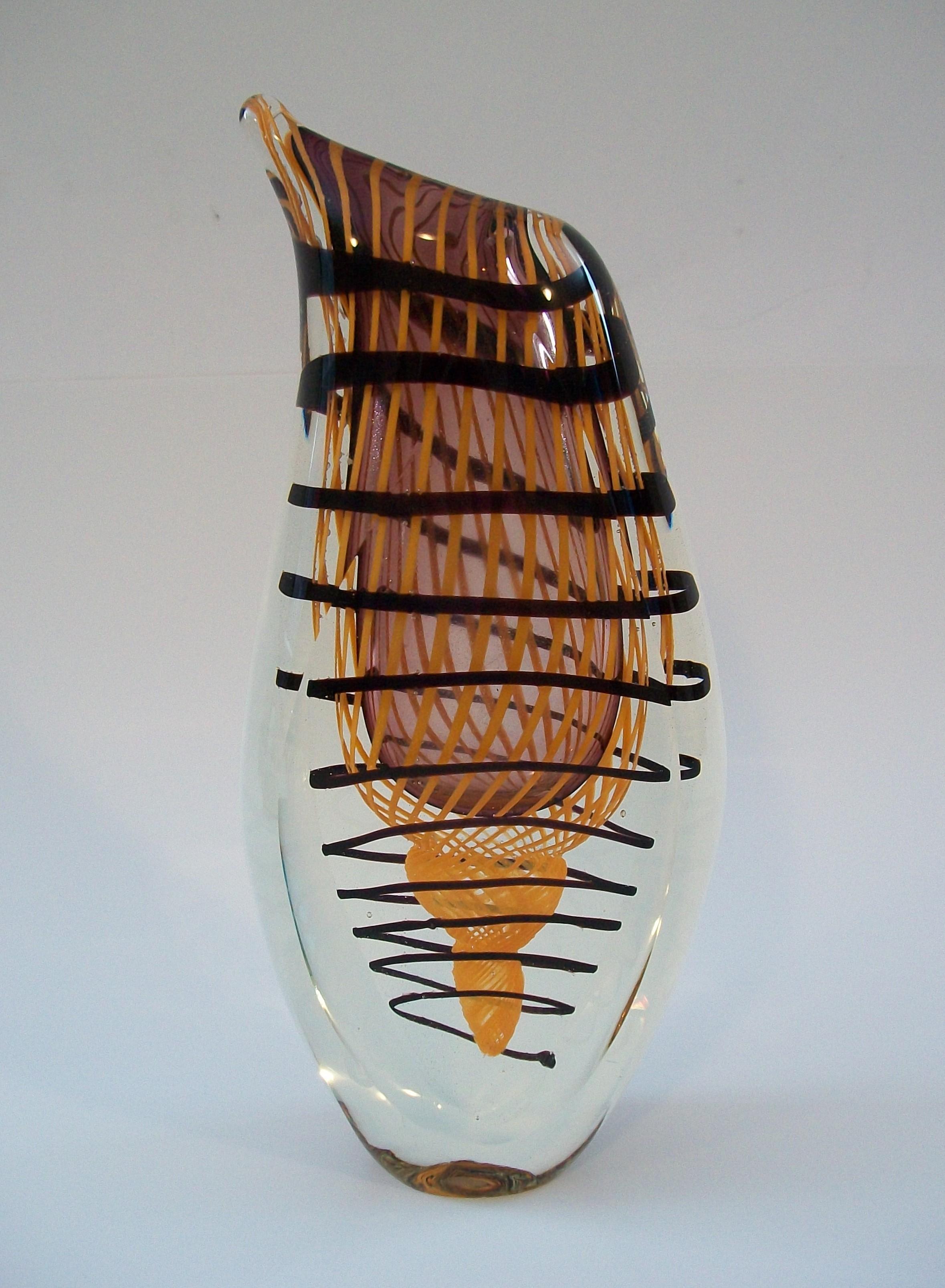 20th Century STANISLAV LIBENSKY (Attributed) - Czech Art Glass Vase - Unsigned - Circa 1970's