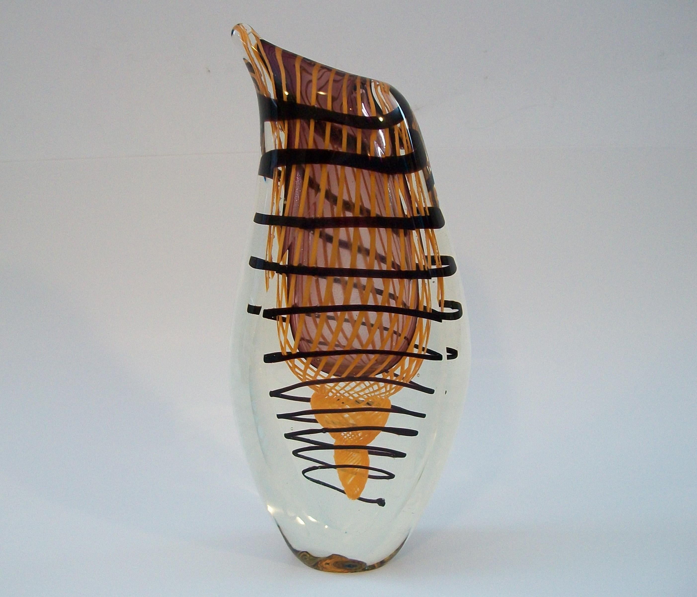STANISLAV LIBENSKY (Attributed) - Czech Art Glass Vase - Unsigned - Circa 1970's 1