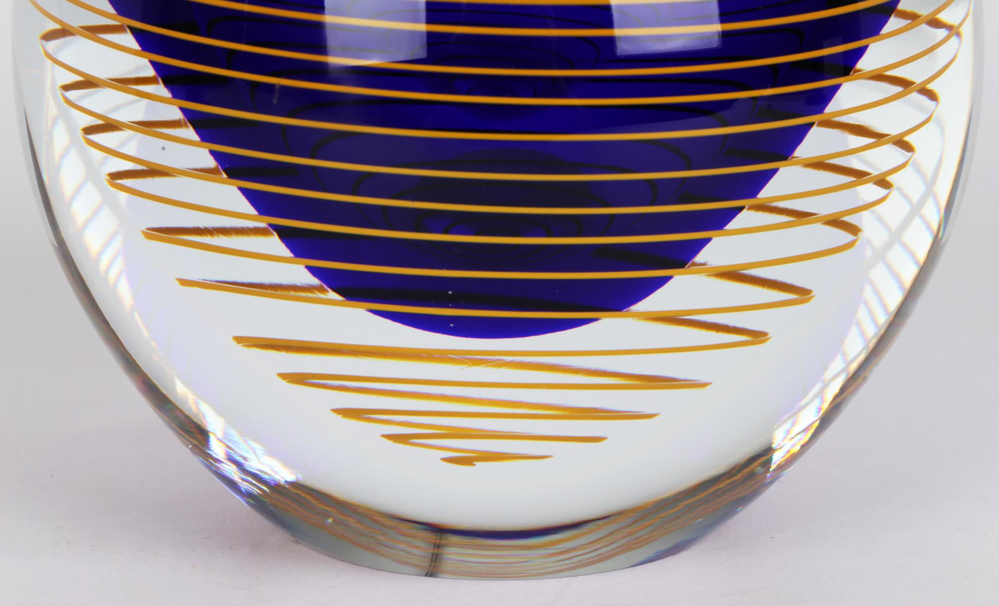 Vase en verre d'art tchèque Stanislav Libensky pour Skrdlovice Glassworks en vente 2