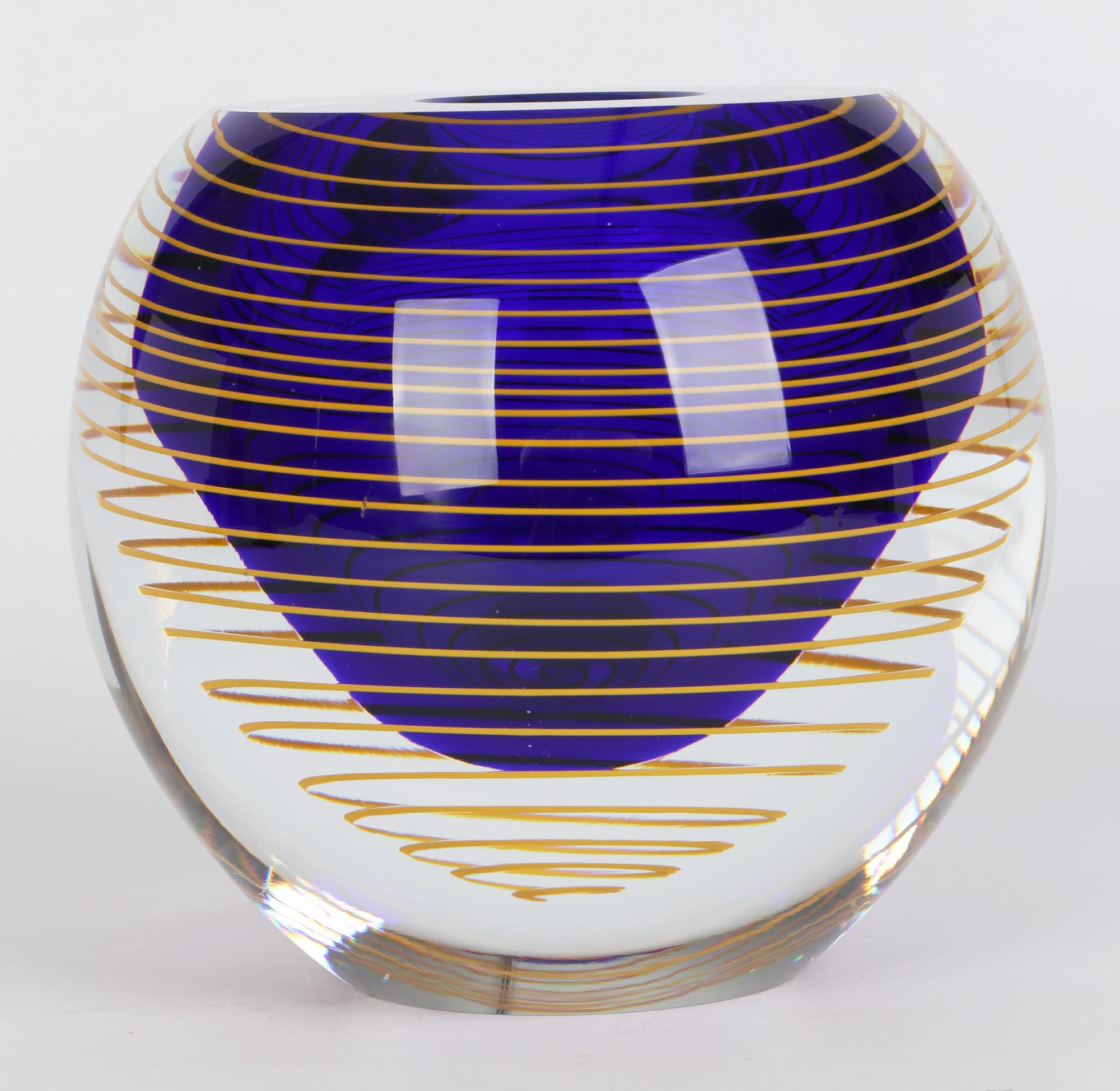 Stanislav Libensky Czech Art Glass Vase for Skrdlovice Glassworks For Sale 2
