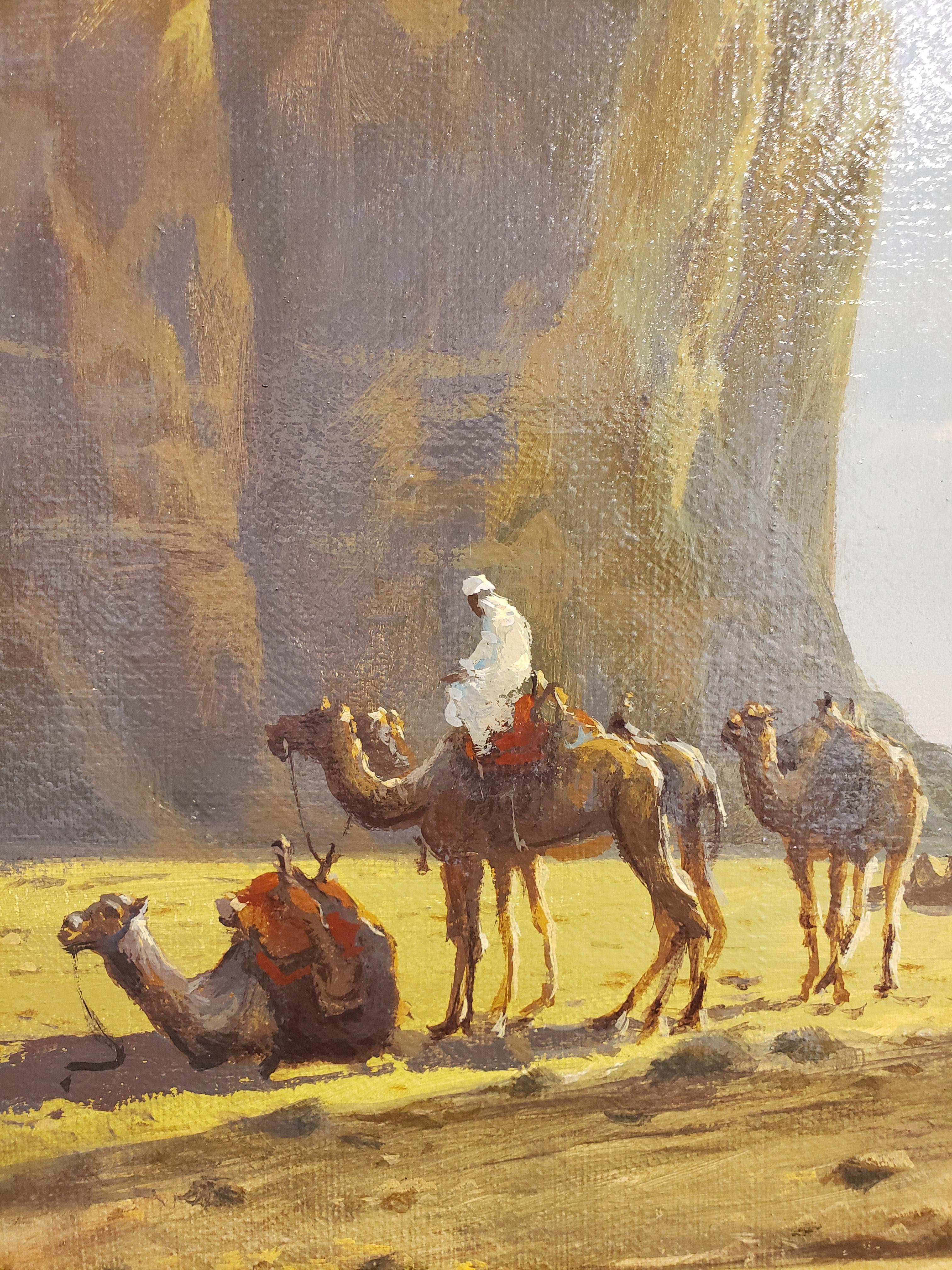 Barco del Desierto - Landscape Painting Marrón de Stanislav Plutenko