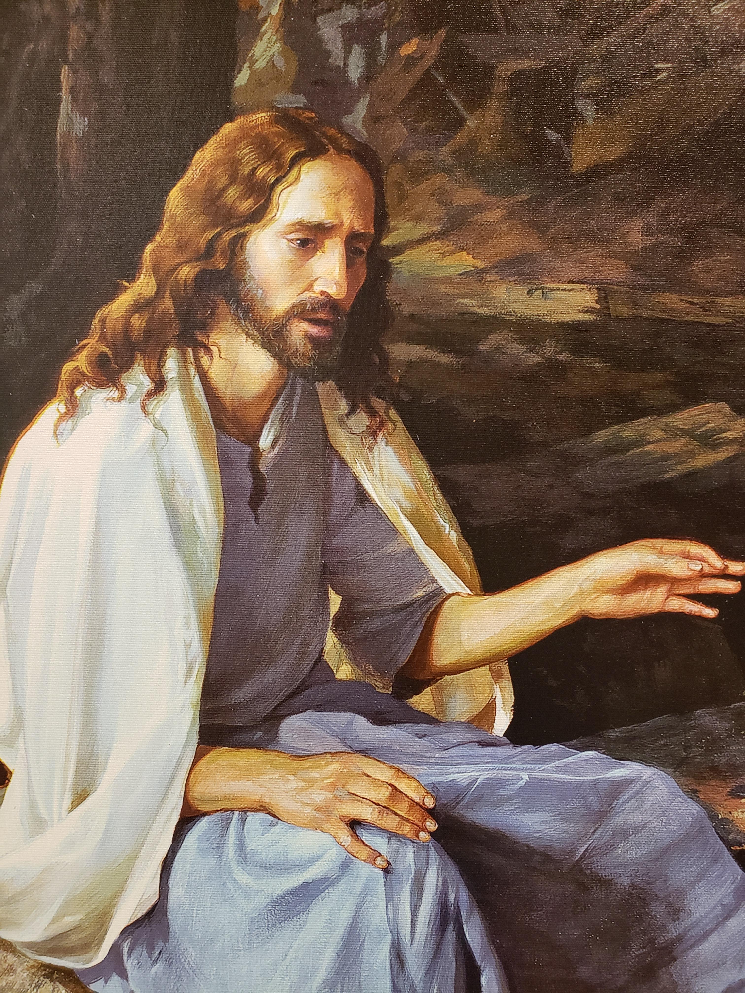 Cristo y la mujer de Samaria - Painting de Stanislav Plutenko