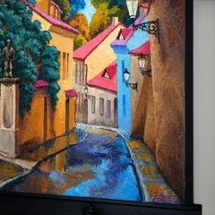 Calle acogedora. Praga, Pintura al óleo