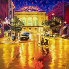 Reflejo de la Luz Después de la Lluvia. Union Station, Pintura al Óleo