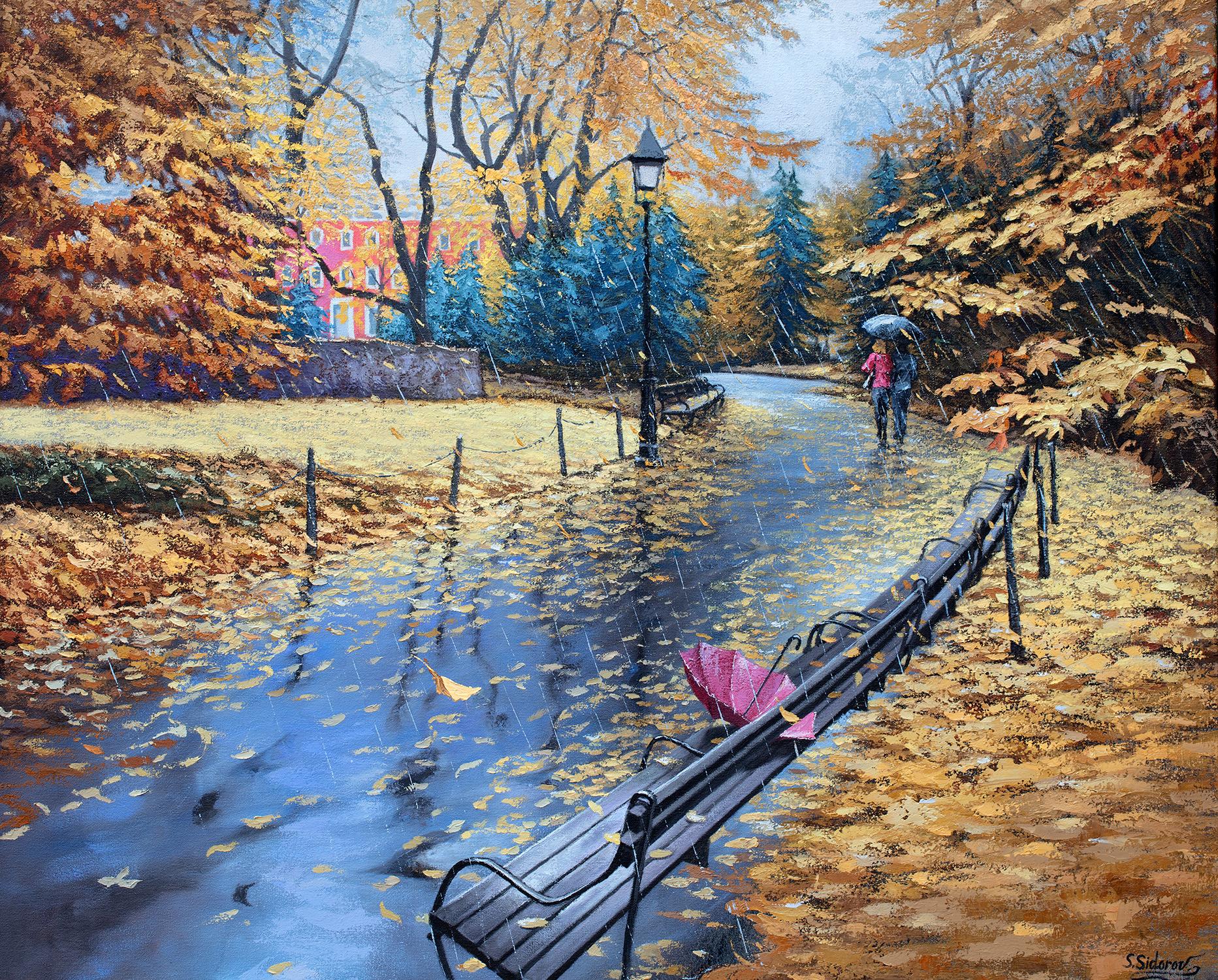 Música de la lluvia, Pintura al óleo - Art de Stanislav Sidorov