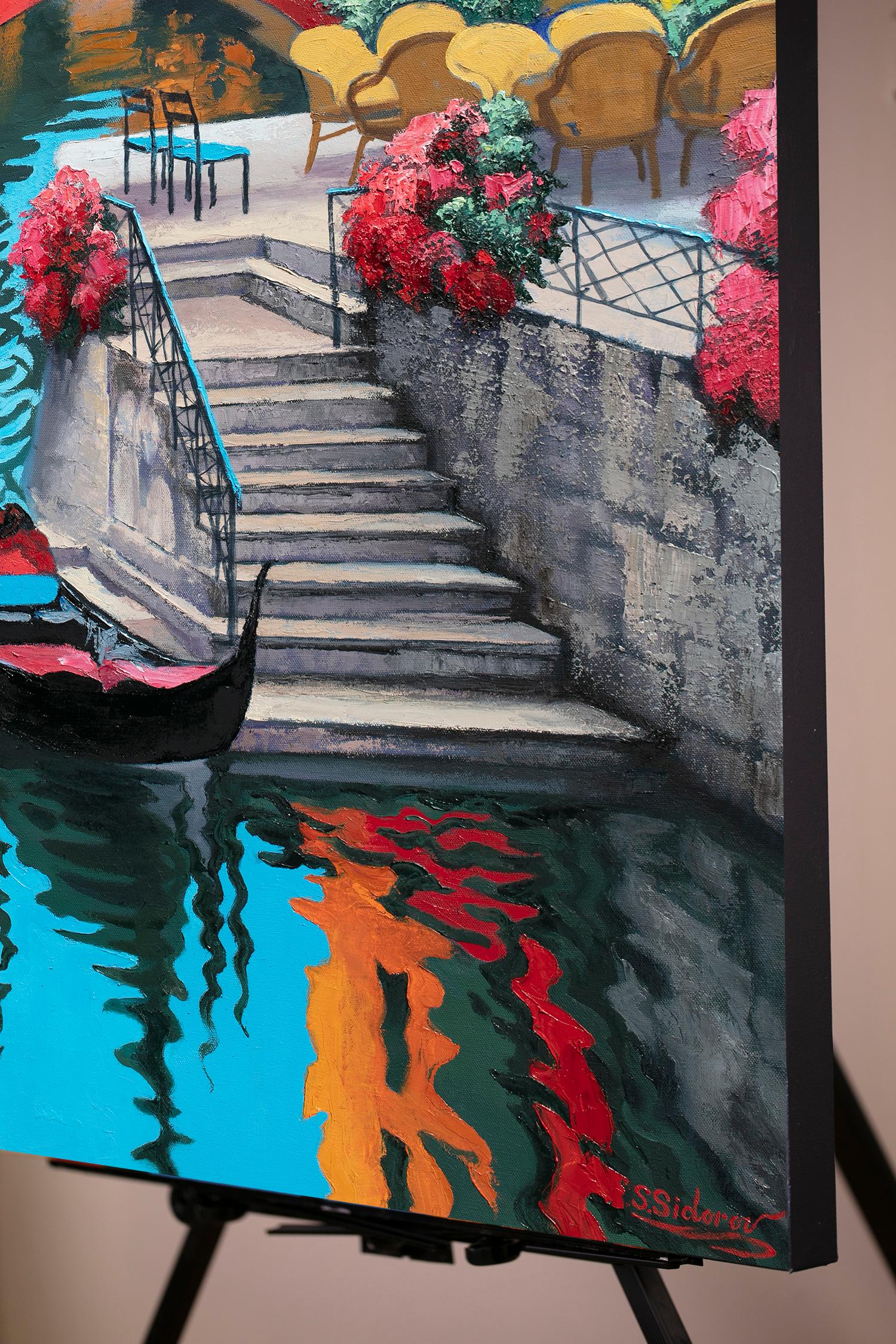 Stiller Tag. Canal in Venice, Ölgemälde (Impressionismus), Art, von Stanislav Sidorov