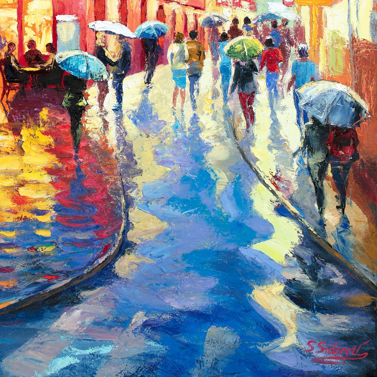 rainy night paintings