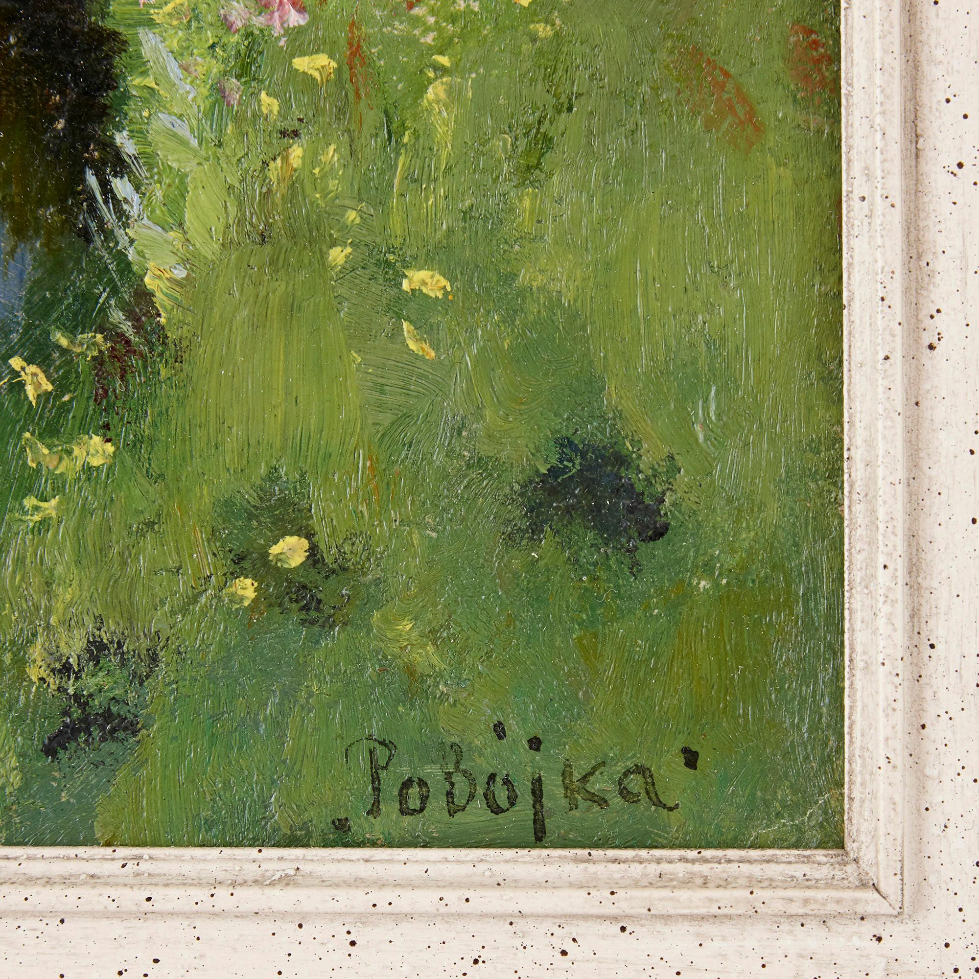 Russisches impressionistisches Gemälde einer Wiese von Zhukovsky im Angebot 1