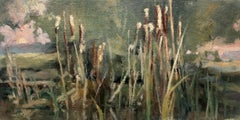 Reed - XXI century, Oil classical painting, Landscape, Realistic, Muted colors