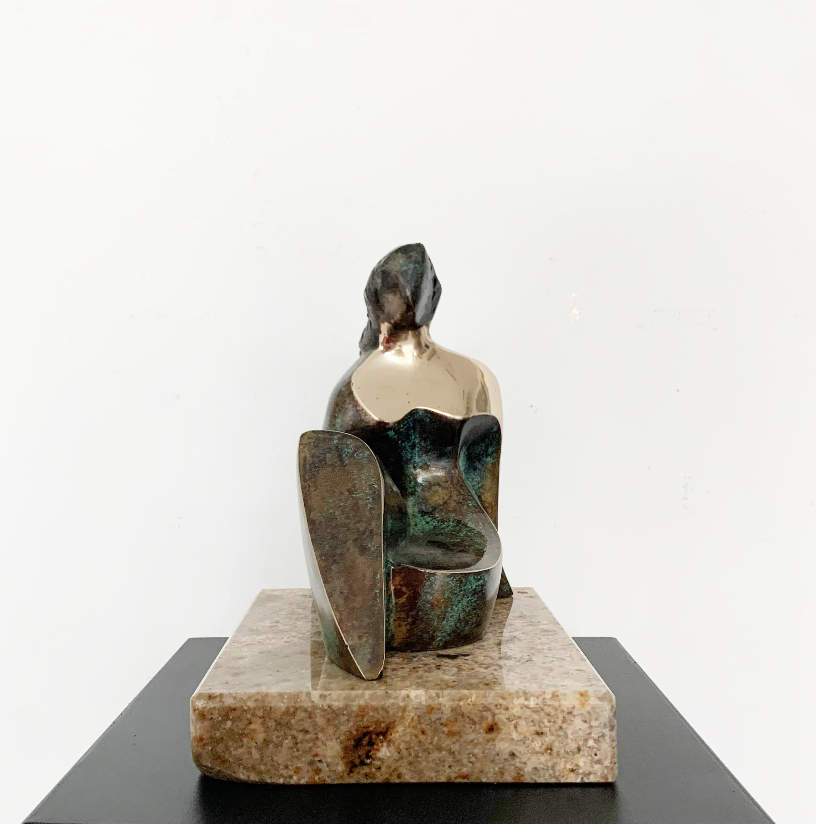 A lady. Contemporary bronze sculpture, Abstract & figurative, Polish art - Sculpture by Stanisław Wysocki