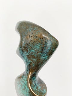 Una señora. Escultura contemporánea en bronce, Abstracto y figurativo, Arte polaco