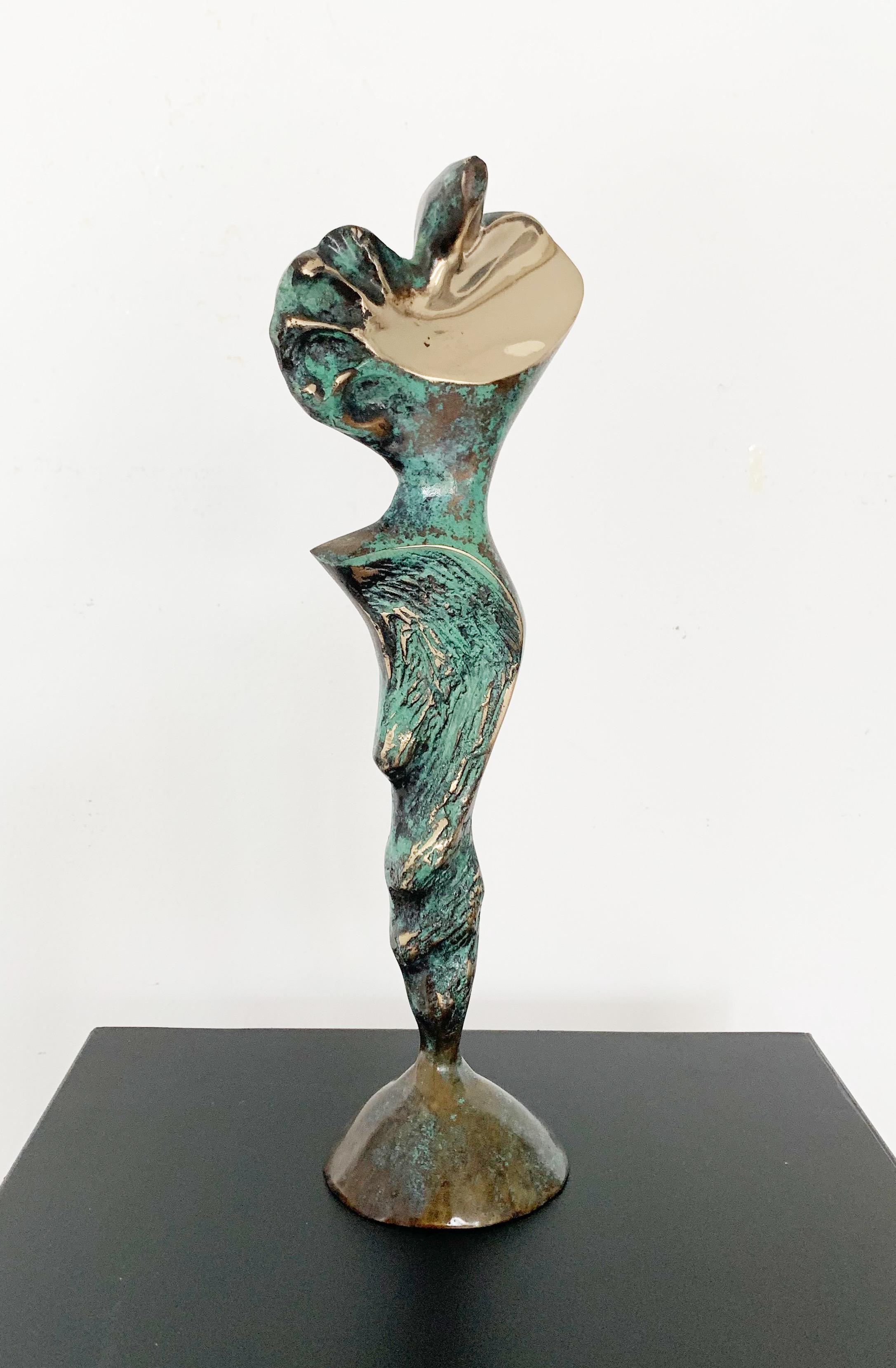 Scultura contemporanea in bronzo su base di marmo dell'artista polacco Stan Wysocki. L'opera d'arte proviene da un'edizione limitata di 50 esemplari. La scultura raffigura una figura femminile filtrata da uno stile geometrico e sintetico. L'artista