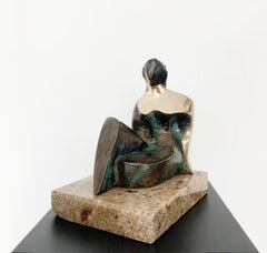 Used A lady. Contemporary bronze sculpture, Abstract & figurative, Polish art