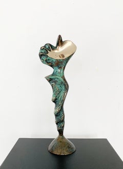 A lady. Contemporary bronze sculpture, Abstract & figurative, Polish art