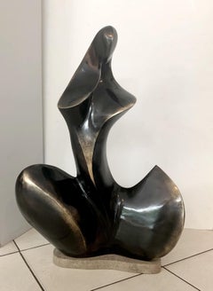 Un nu - Sculpture en bronze contemporaine du 21e siècle:: abstrait et figuratif