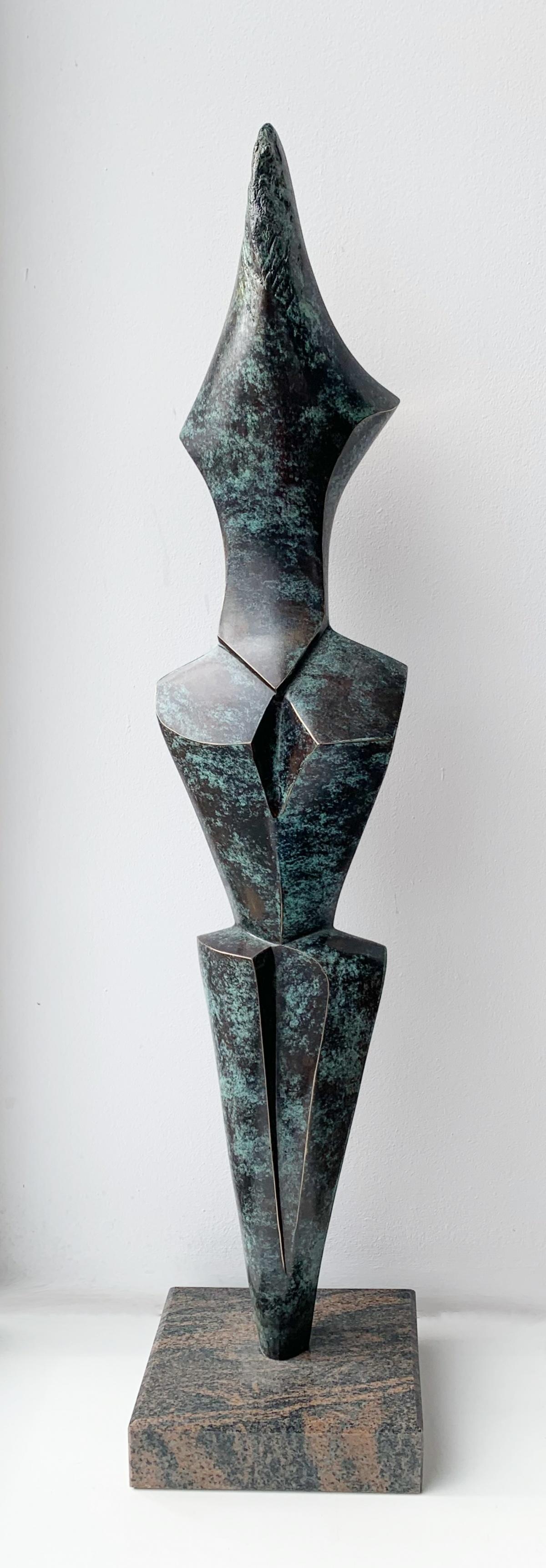 Maya - Sculpture en bronze contemporaine, abstrait et figuratif, art polonais en vente 1