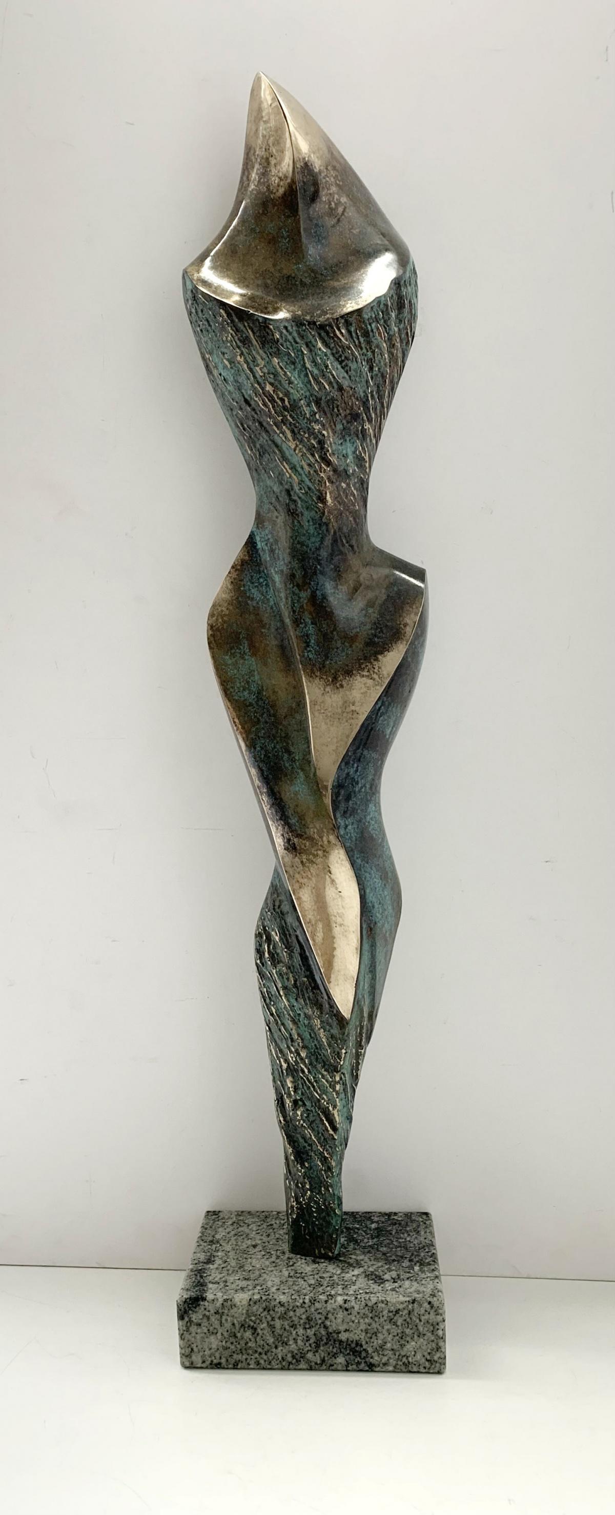 Stanisław Wysocki Figurative Sculpture - Muse - XXI century Contemporary bronze sculpture, Abstract & figurative