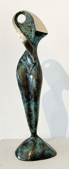 Muse - XXI century Contemporary bronze sculpture, Abstract & figurative