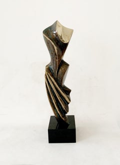 Princesse - Sculpture en bronze contemporaine, abstrait et figuratif, art polonais