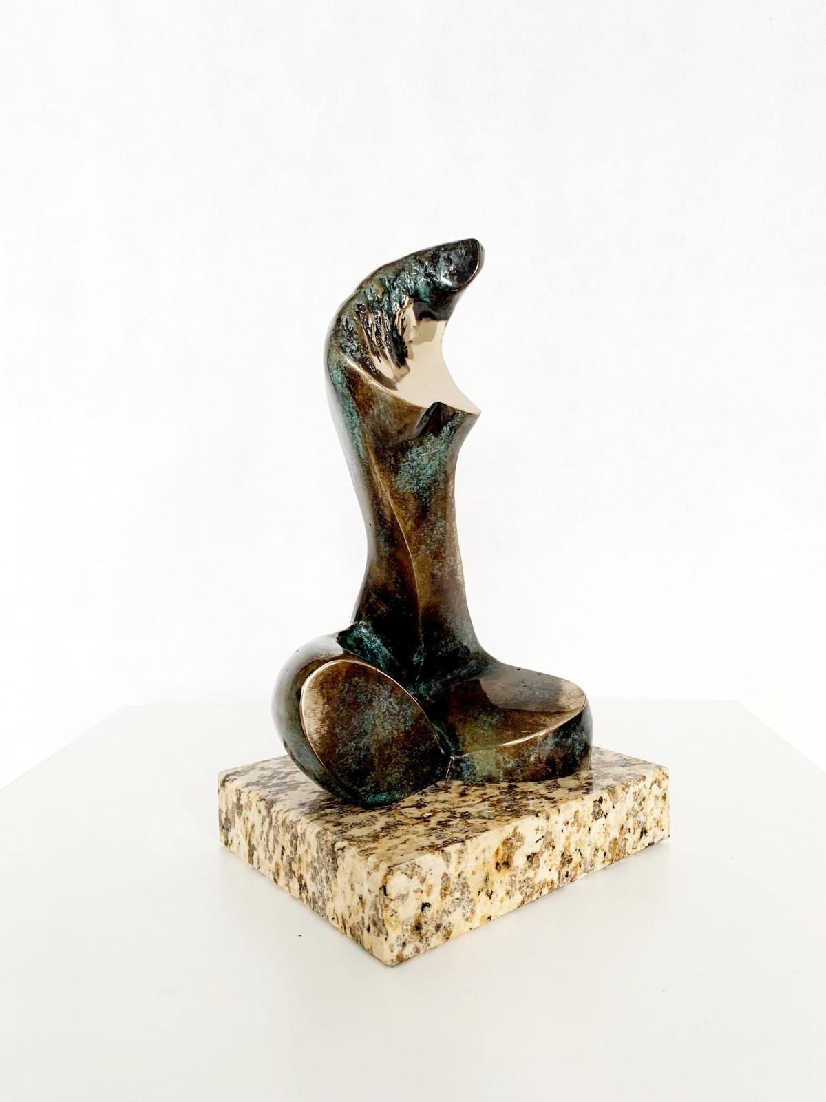 Mujer - Escultura contemporánea en bronce, Abstracto y figurativo, Arte polaco 3