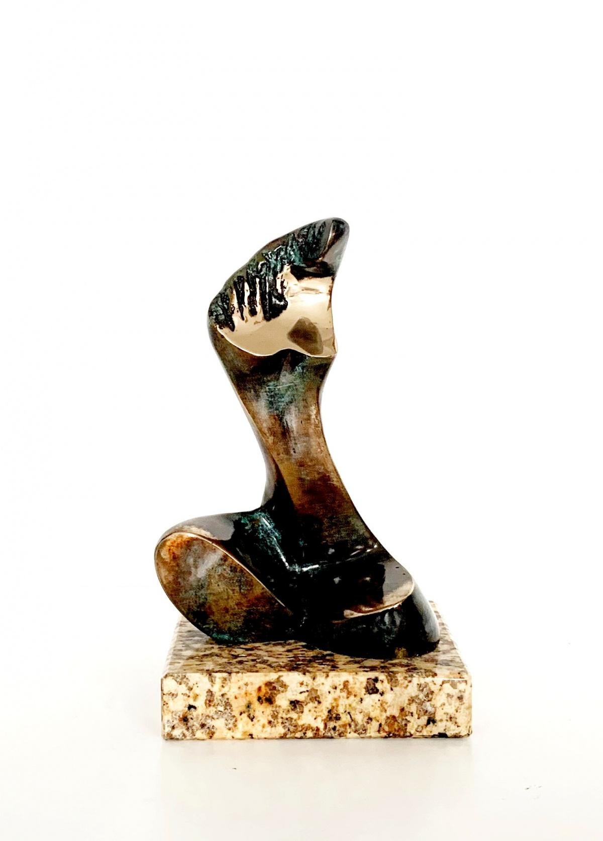 Femme - Sculpture en bronze contemporaine, abstrait et figuratif, art polonais