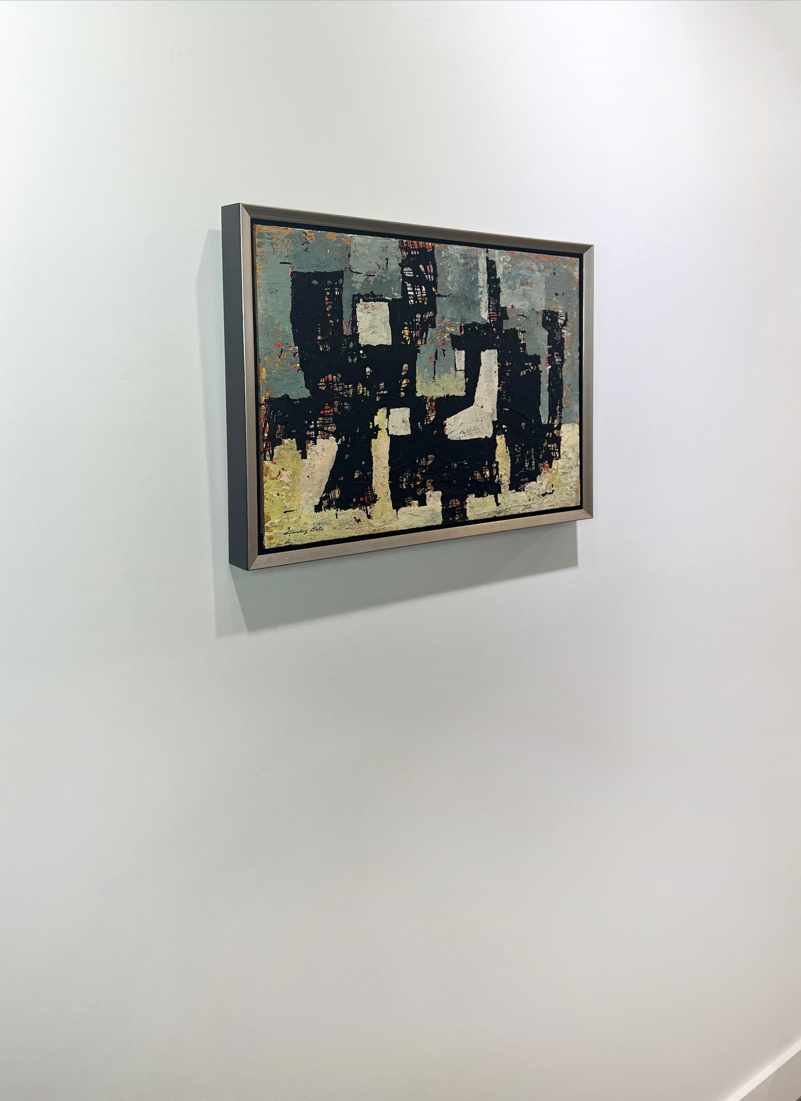 Peinture abstraite moderne «andoned Village » des années 1960 en vente 2