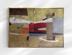 "Abduction of the Emperor, " 1970s Modern Abstract Painting