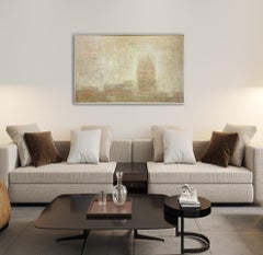 "Cathedral, " 1960s Modern Abstract Painting