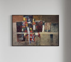 Vintage "Exodus, " 1960s Modern Abstract Painting