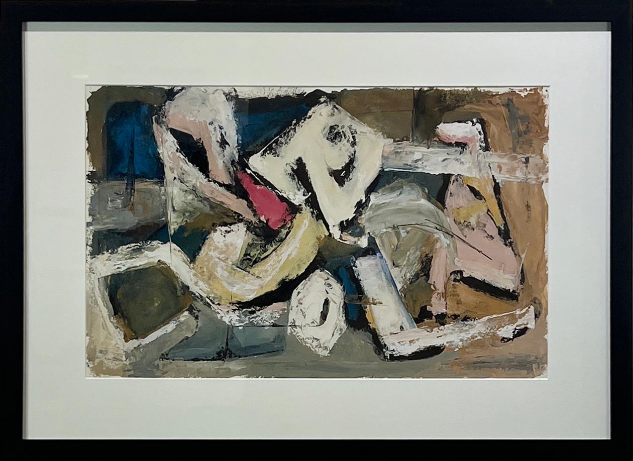 Abstract Painting Stanley Bate - Peinture abstraite moderne des années 1960 « Light »