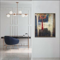 "Helvetic Landscape, " 1960s Modern Abstract Painting