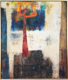 "Helvetic Landscape," 1960s Modern Abstract Painting