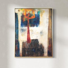 "Paesaggio elvetico", pittura astratta moderna del 1960