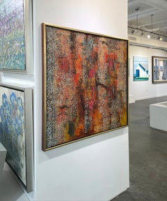 "Mensajes a Friburgo", pintura abstracta moderna de los años 60