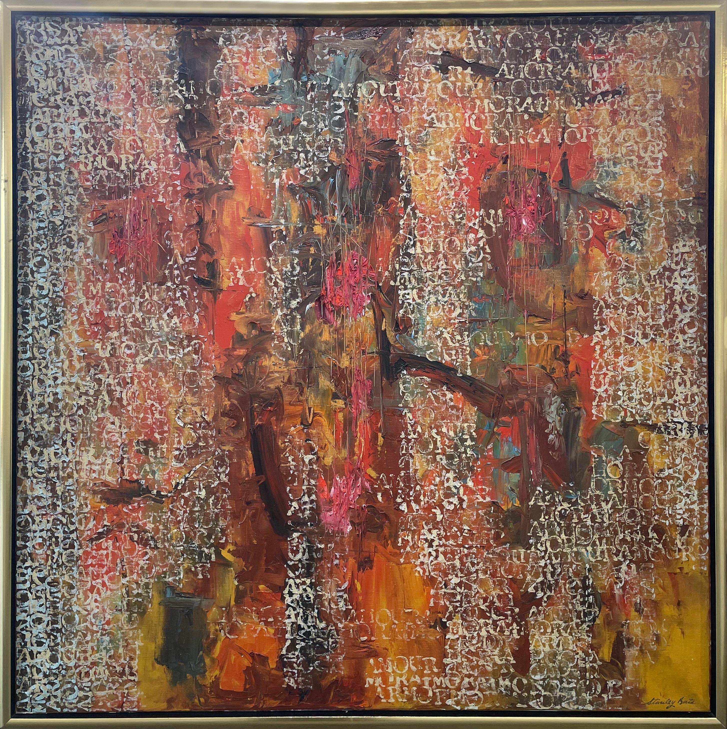 "Messages to Fribourg, " 1960s Modern Abstract Painting