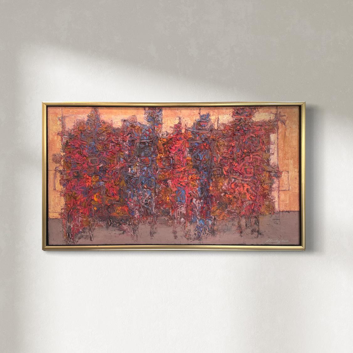 "Nueva Orleans", pintura abstracta moderna de los años 60