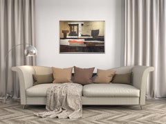 "Oracle, " 1970s Modern Abstract Painting